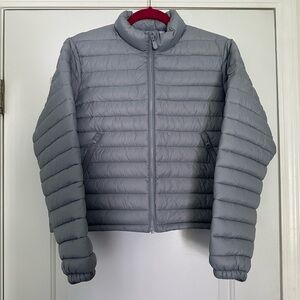 Save The Duck Ultra Light Puffer Jacket Gray Sz M
